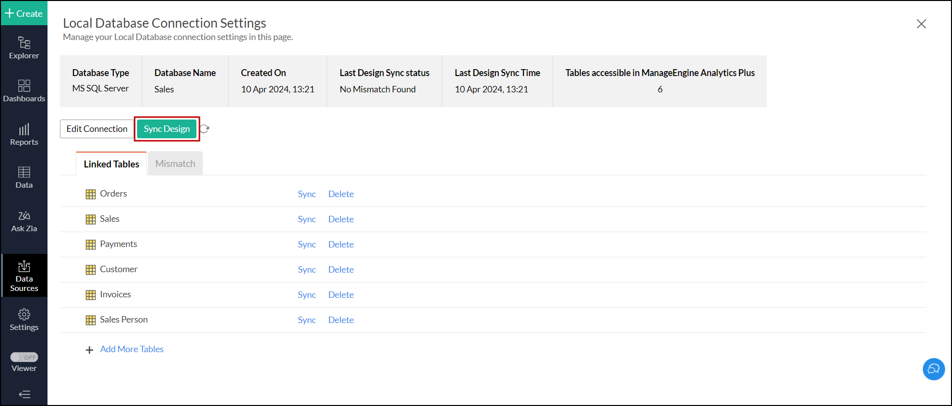 Import data from SQL Server | Analytics Plus