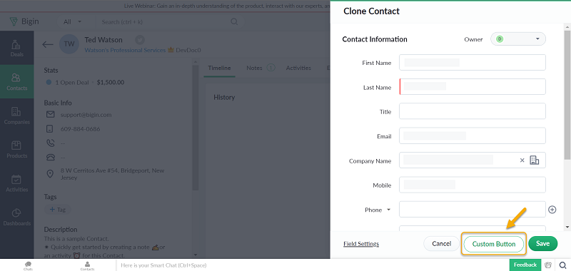 Placement Of Custom Components Online Help Bigin