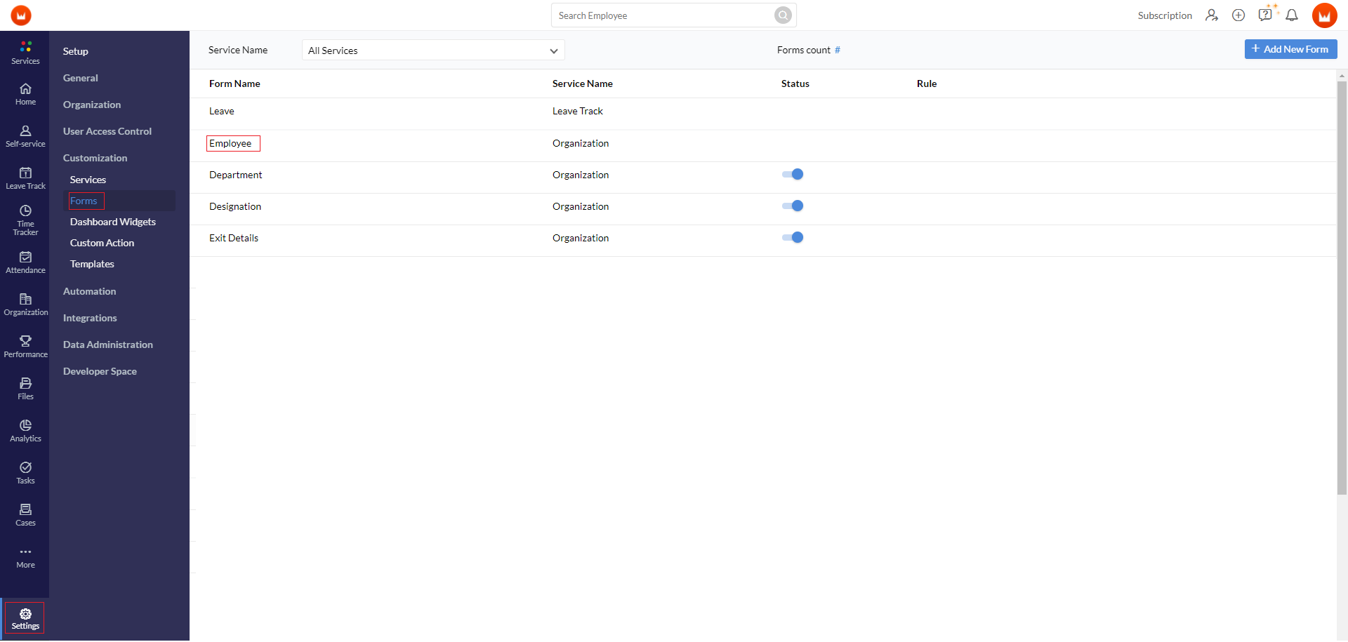 Creating Forms Zoho People