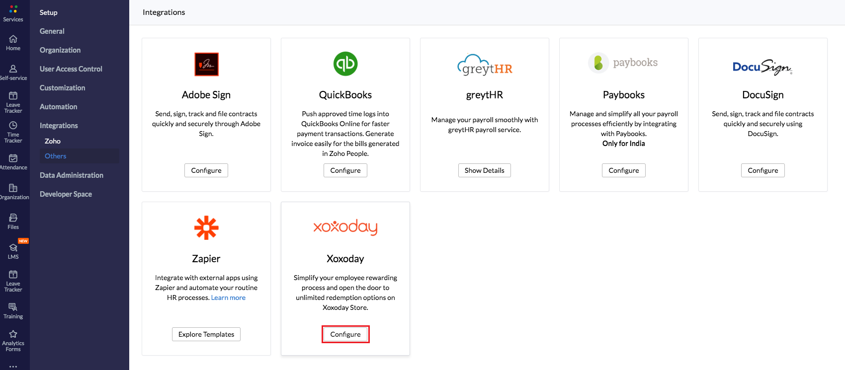 Xoxoday Integration Xoxoday Rewards and employee benefits