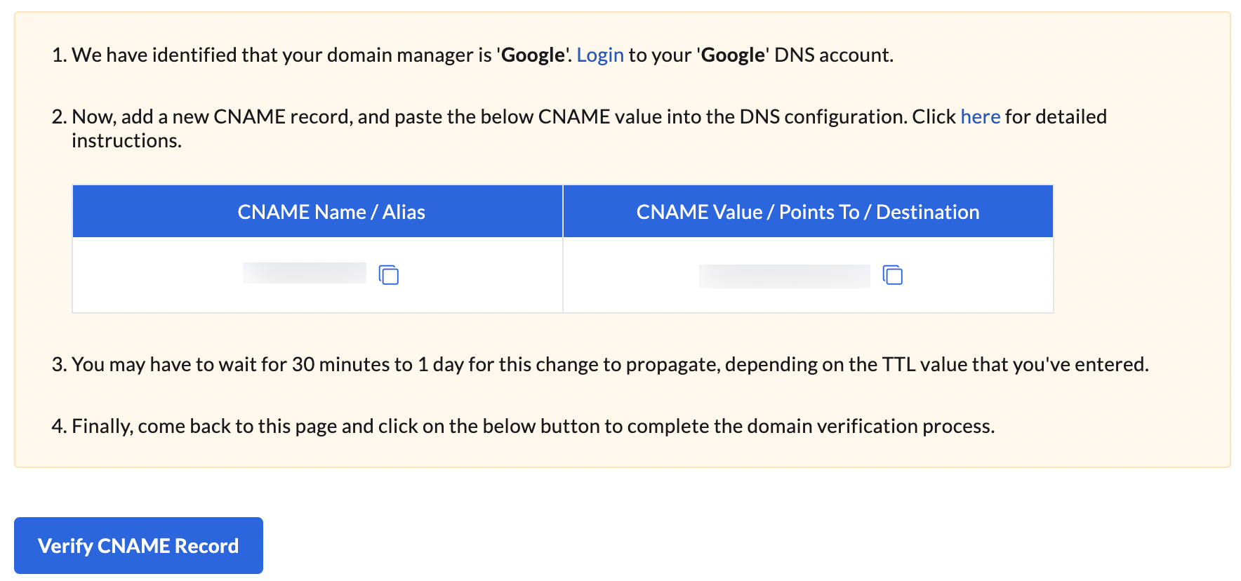 Google Domains CNAME, MX for Zoho Mail