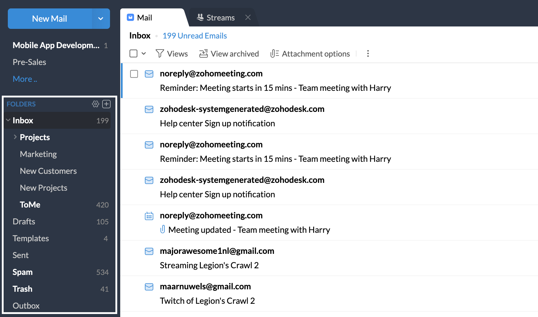 How to recover deleted trash emails from zoho mail vastone