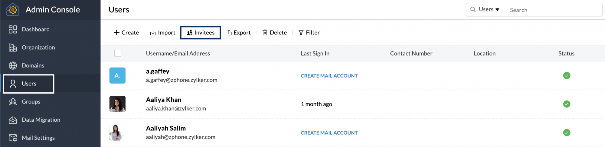 cómo crear una nueva identificación de correo electrónico desde Zoho Mail