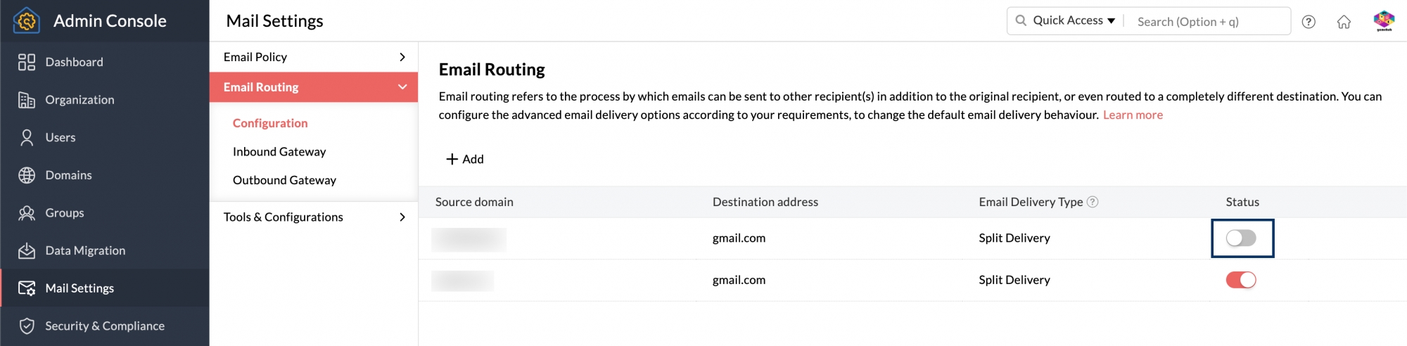 Email Routing, split delivery and dual delivery - Zoho Mail