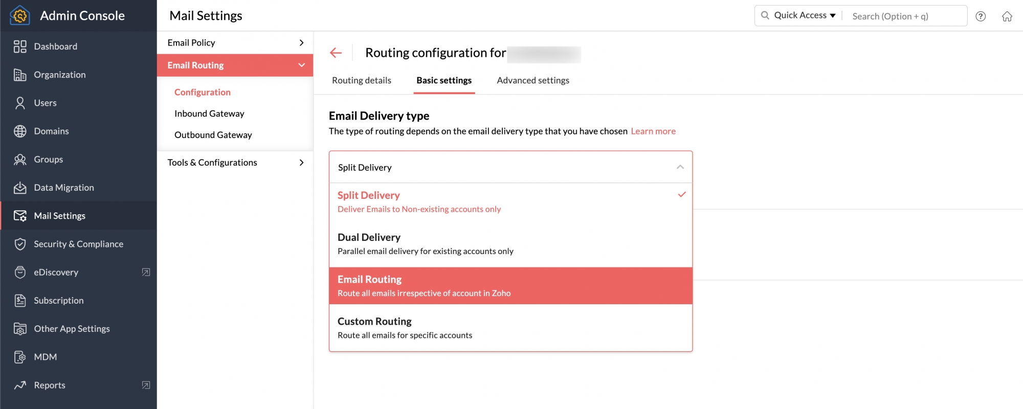 Email Routing, split delivery and dual delivery - Zoho Mail