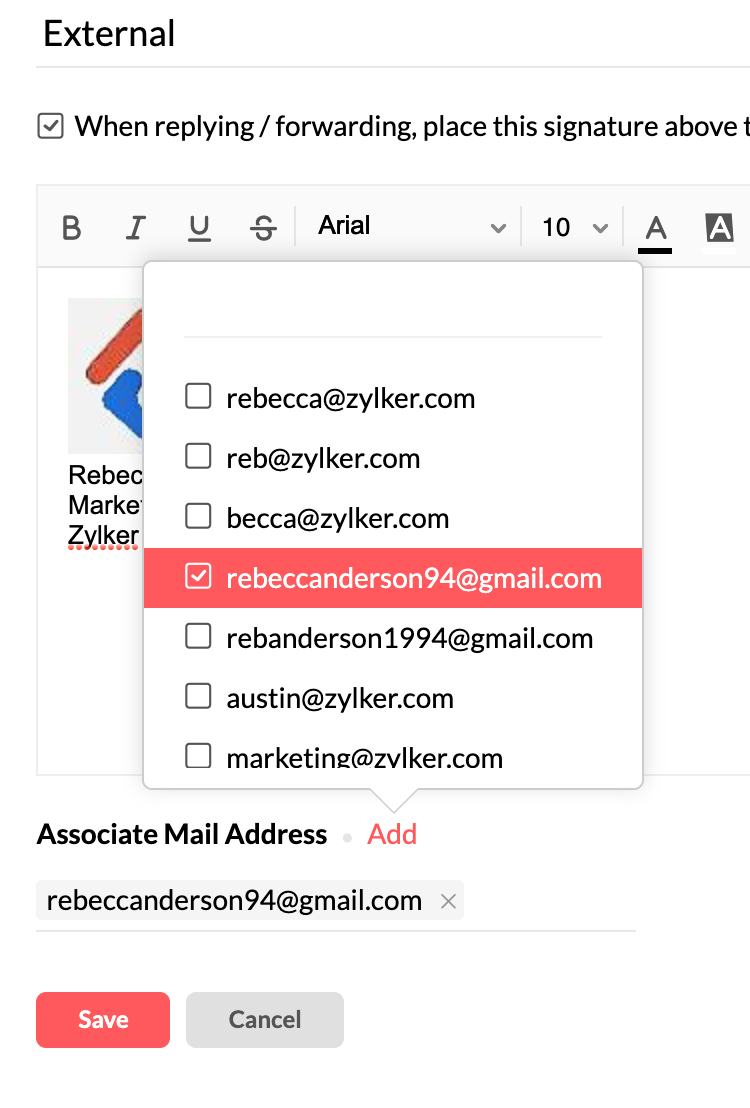 How to add a signature to your email? Zoho Mail