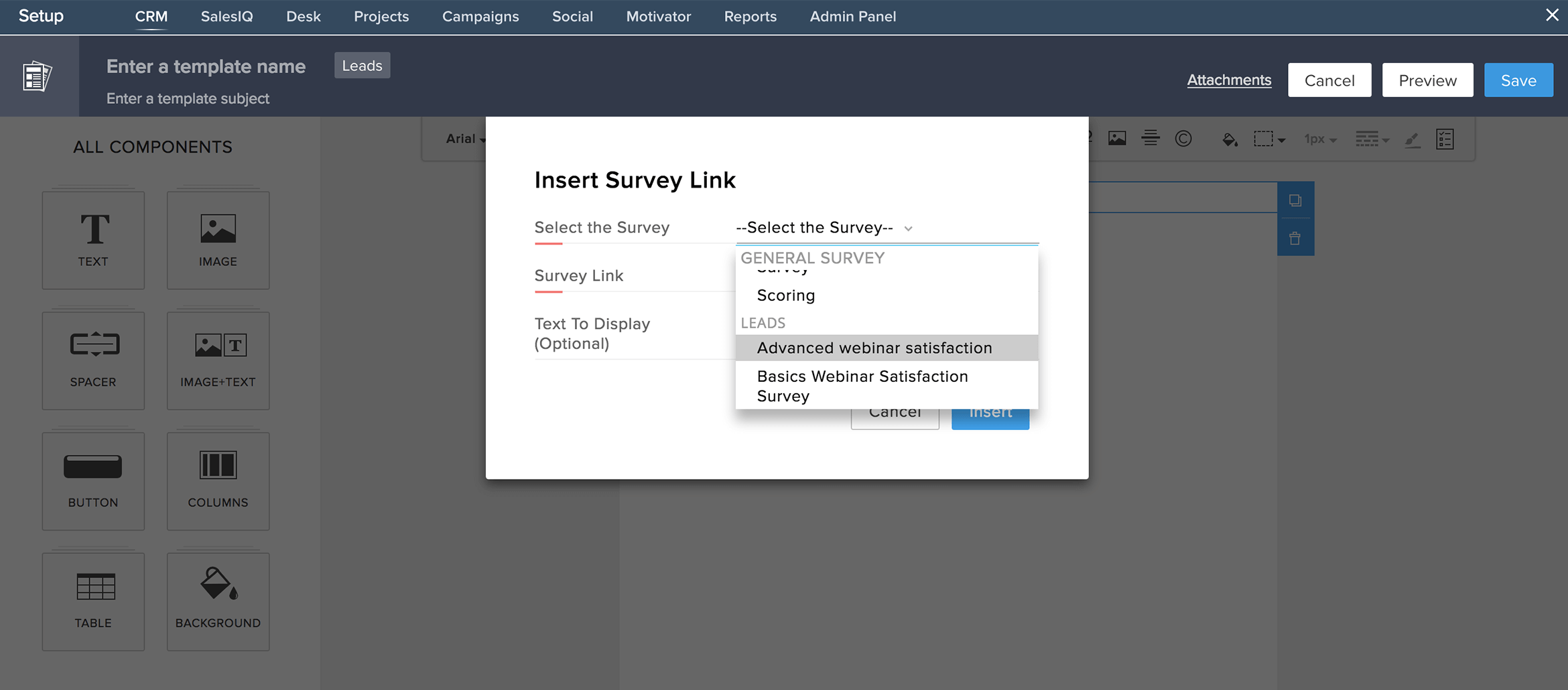 Zoho Crm Integration Zoho Survey - use zoho crm to send out surveys to your customer base and use zoho survey to! add the information you receive to your customer database