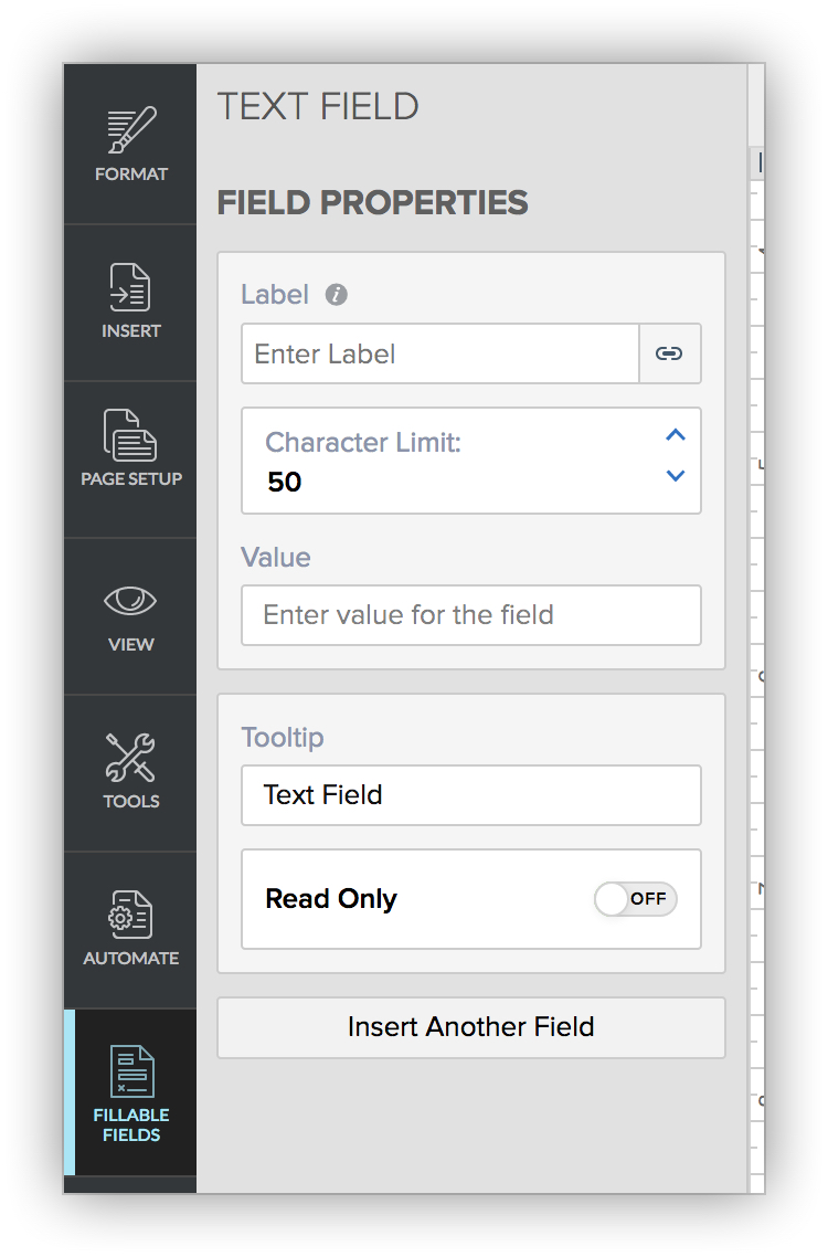 working with fields