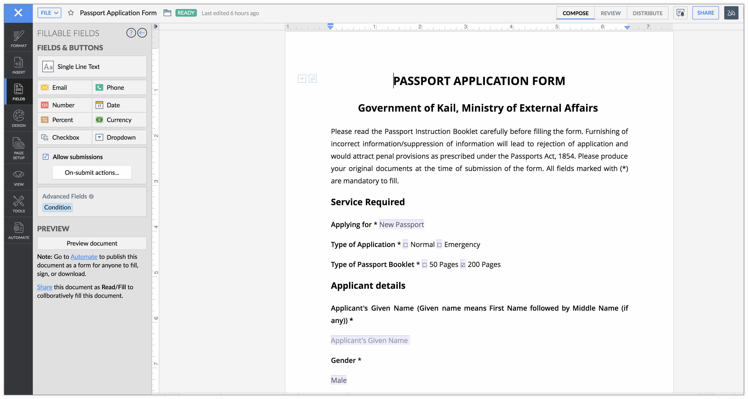 Create And Manage Fillable Fields In Writer
