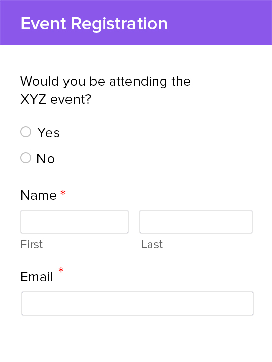 Zoho Forms Event Registration form template 
