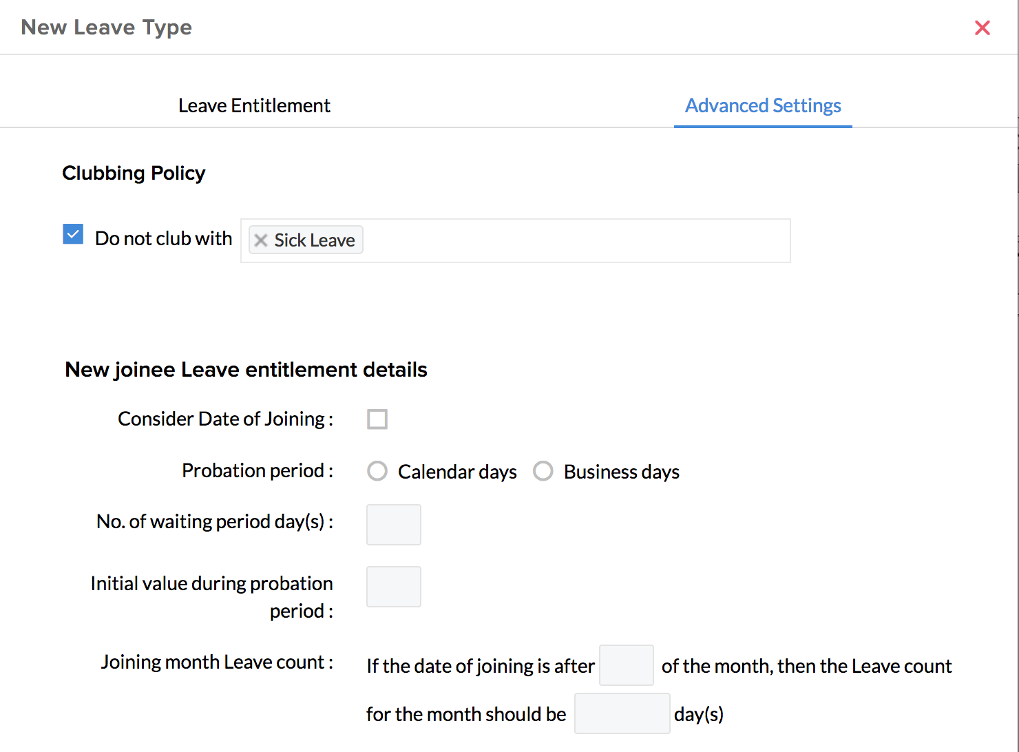 Sick Leave Conversion Chart