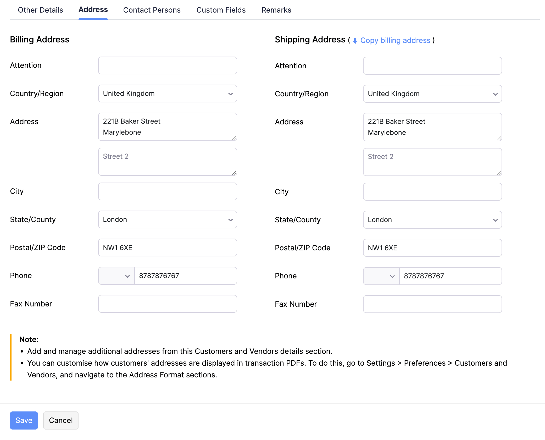 Adding Customers