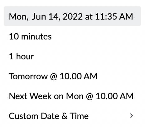 Snooze emails