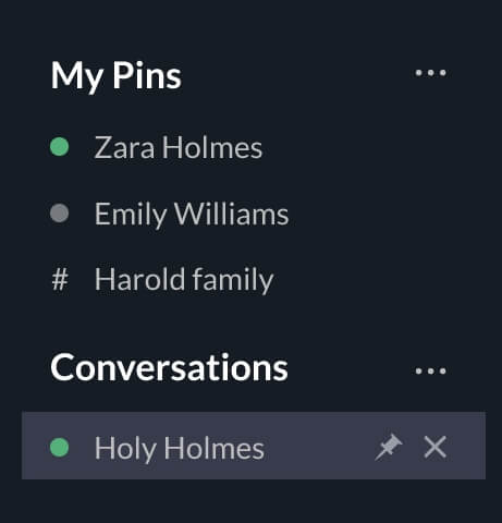 Pin contacts
