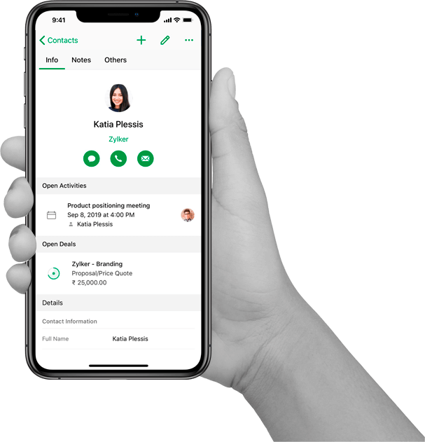 gestion des ventes sur mobile avec Bigin
