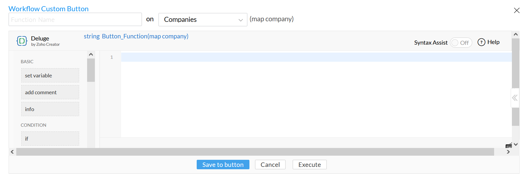 custom button assignment