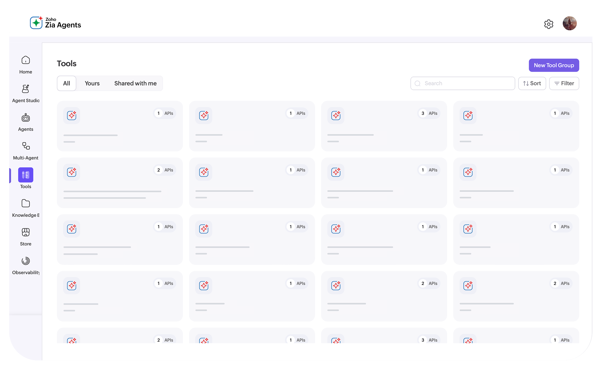 Deploy Zia Agents dashboard
