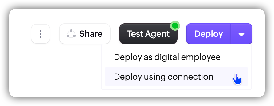 Deploy using connection