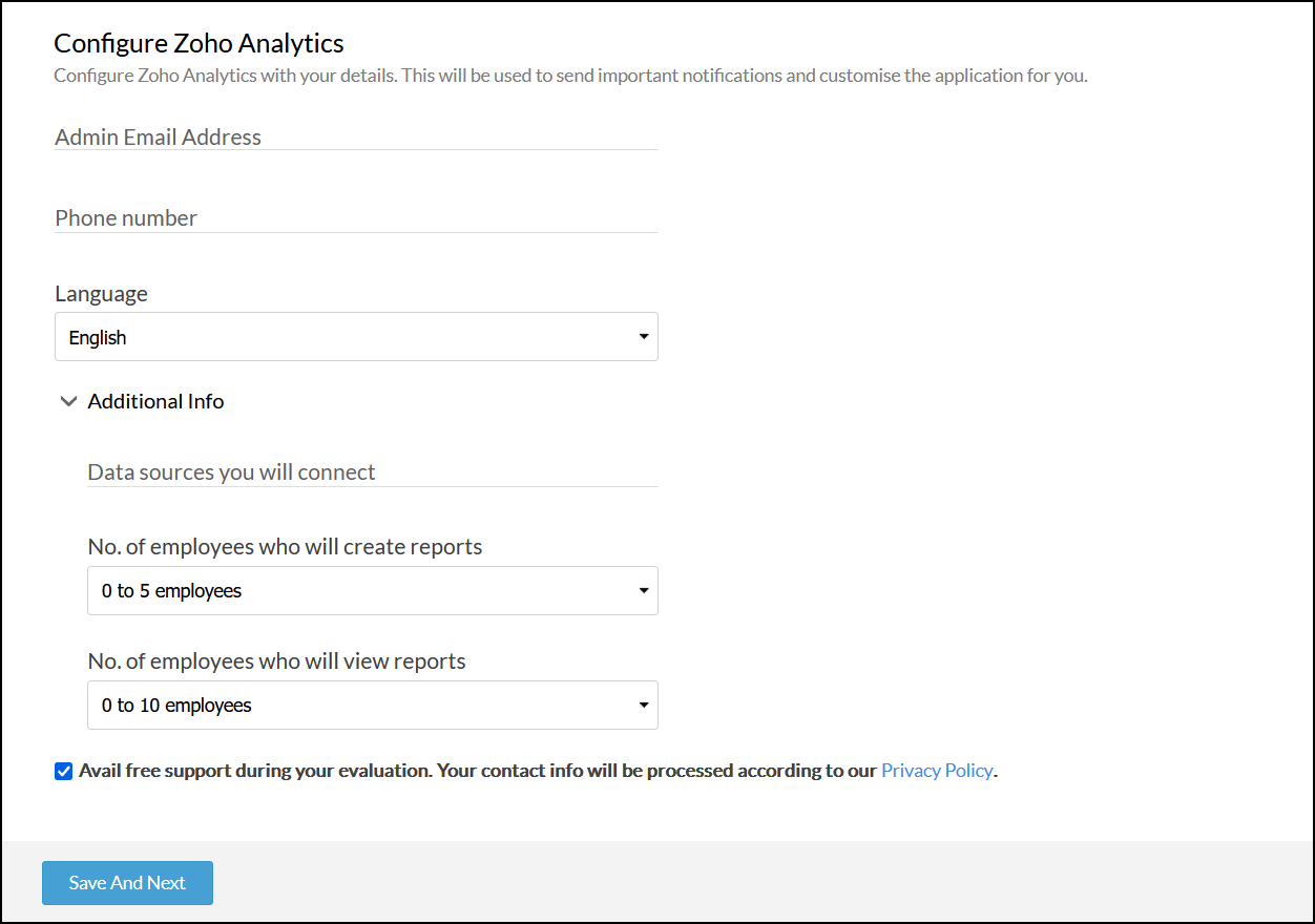 analytics-initial-configuration-page