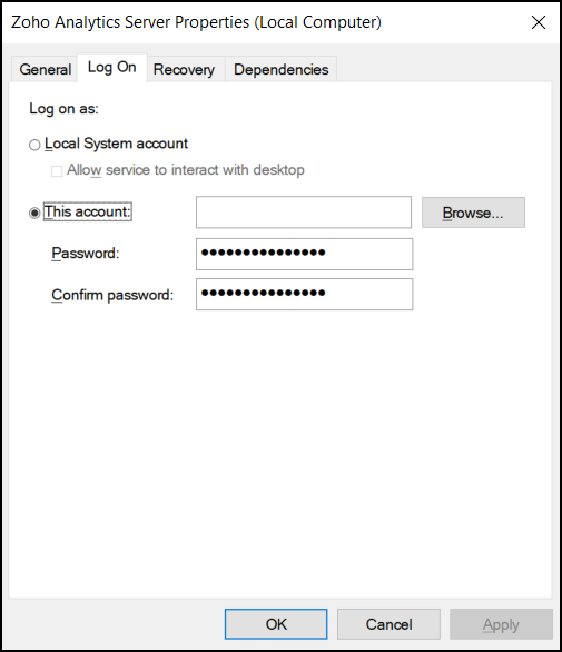 analytics-log-on-domain-user-account