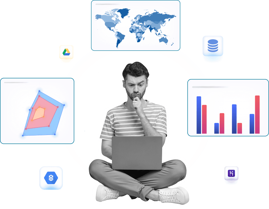 Person using Zoho Analytics