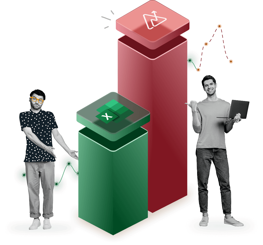 Zoho Analytics vs Excel comparison dashboard