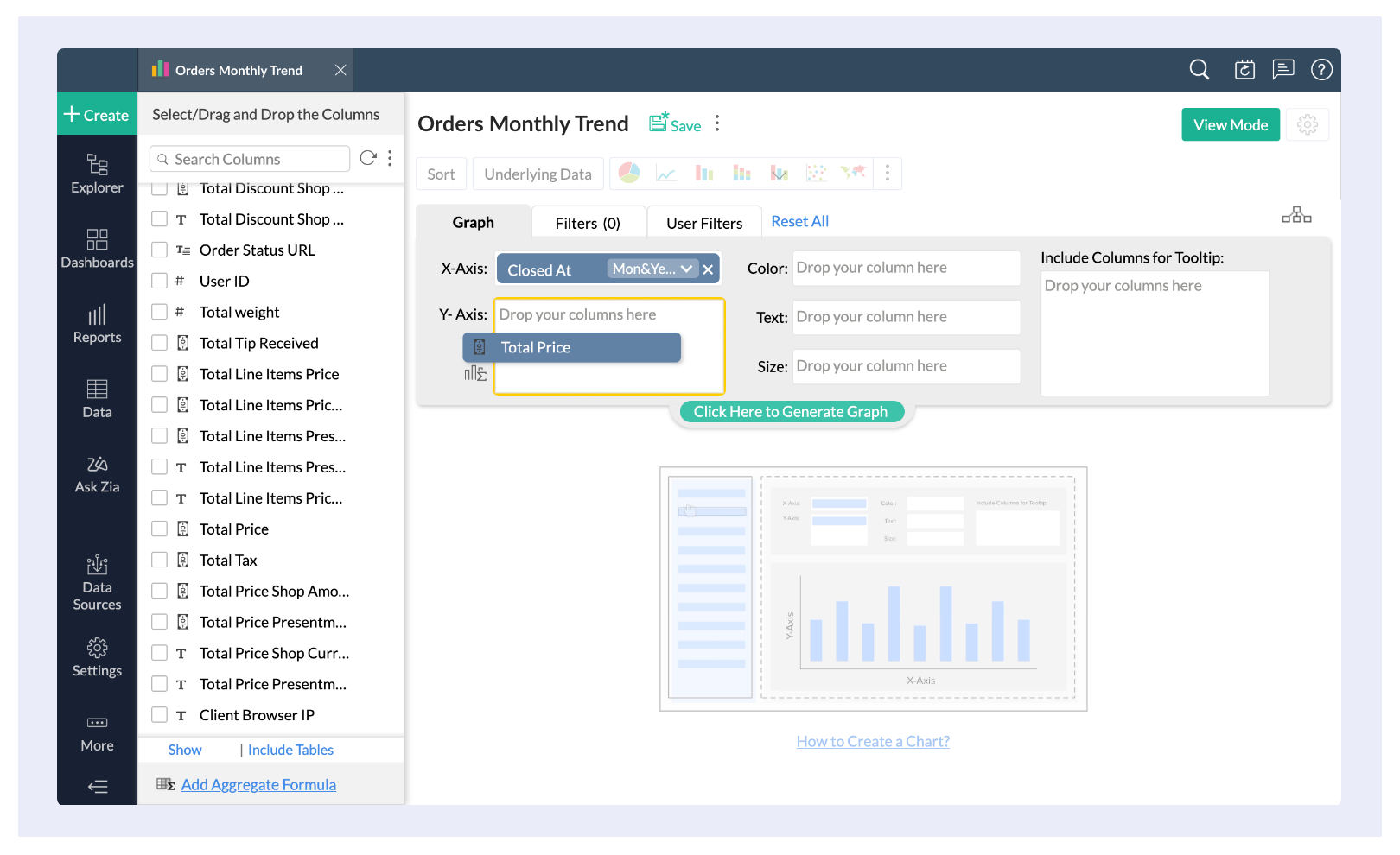 Custom Shopify Reports - Zoho Analytics