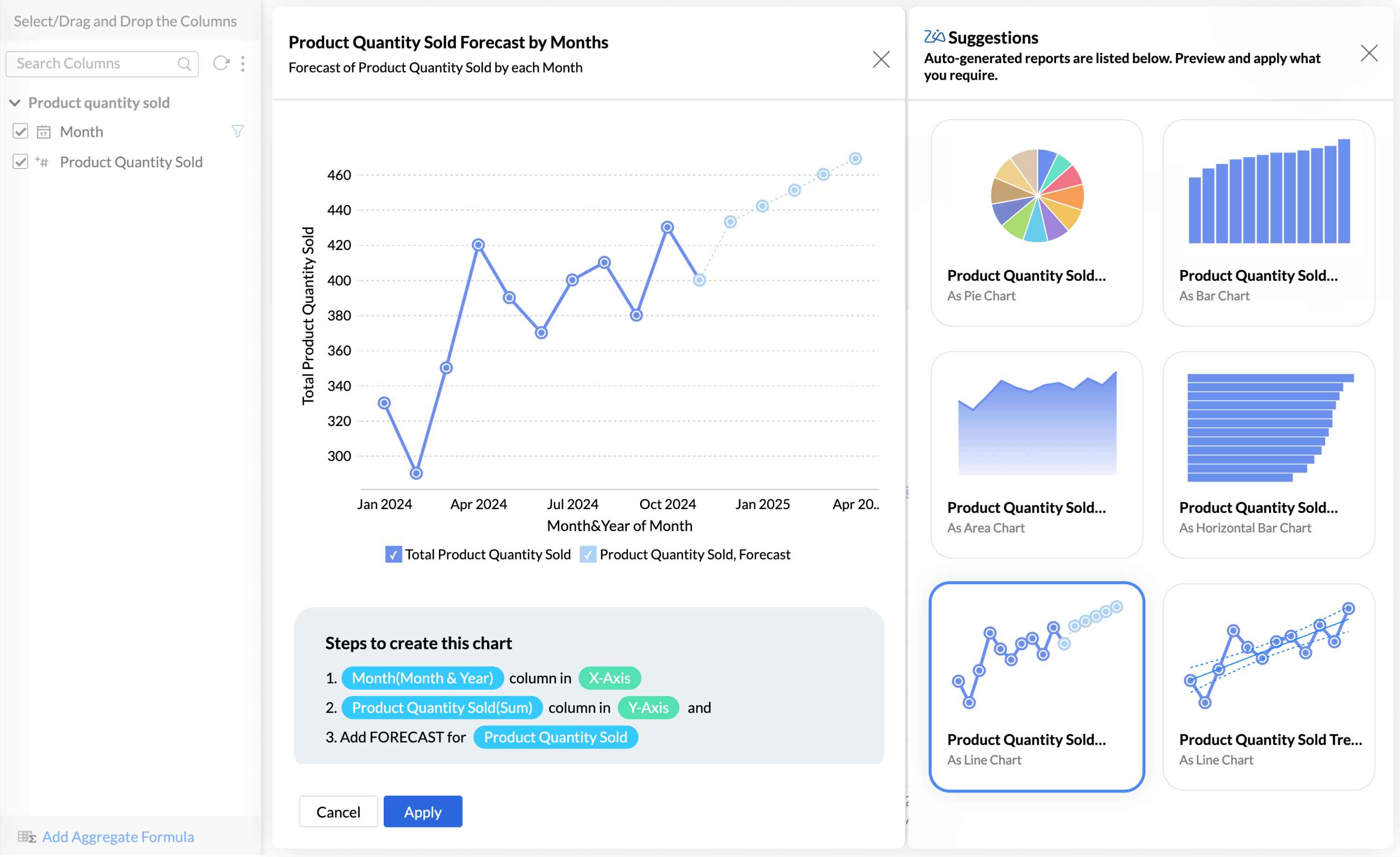 Get AI suggestions for better visualizations