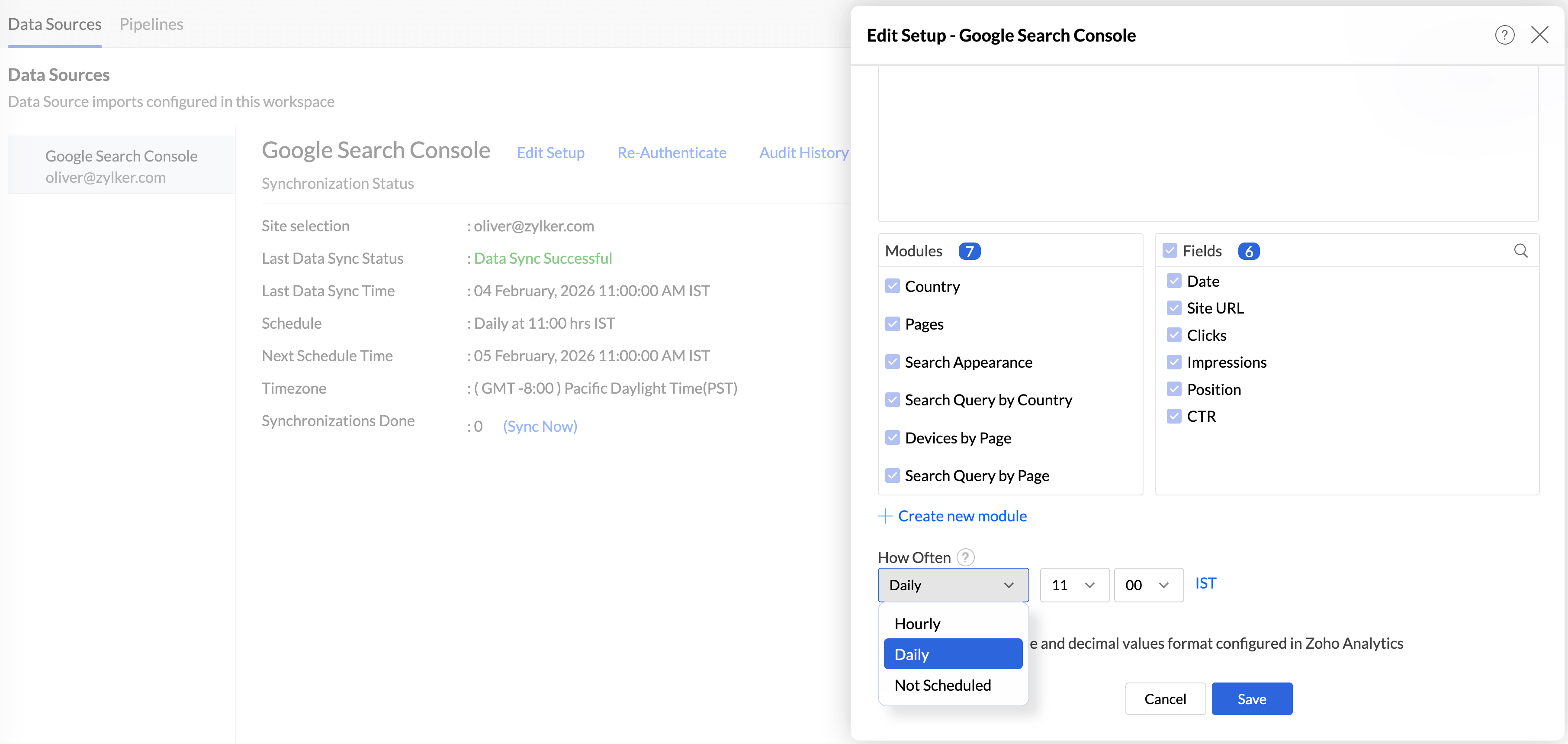 Always fresh data sync and dashboard refresh