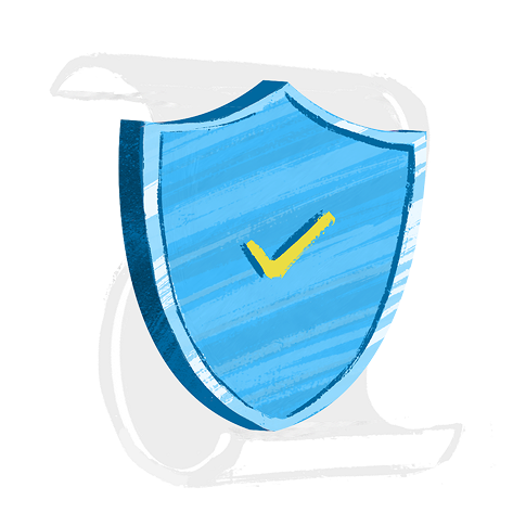 Security and governance illustration showing data privacy and enterprise-grade protection