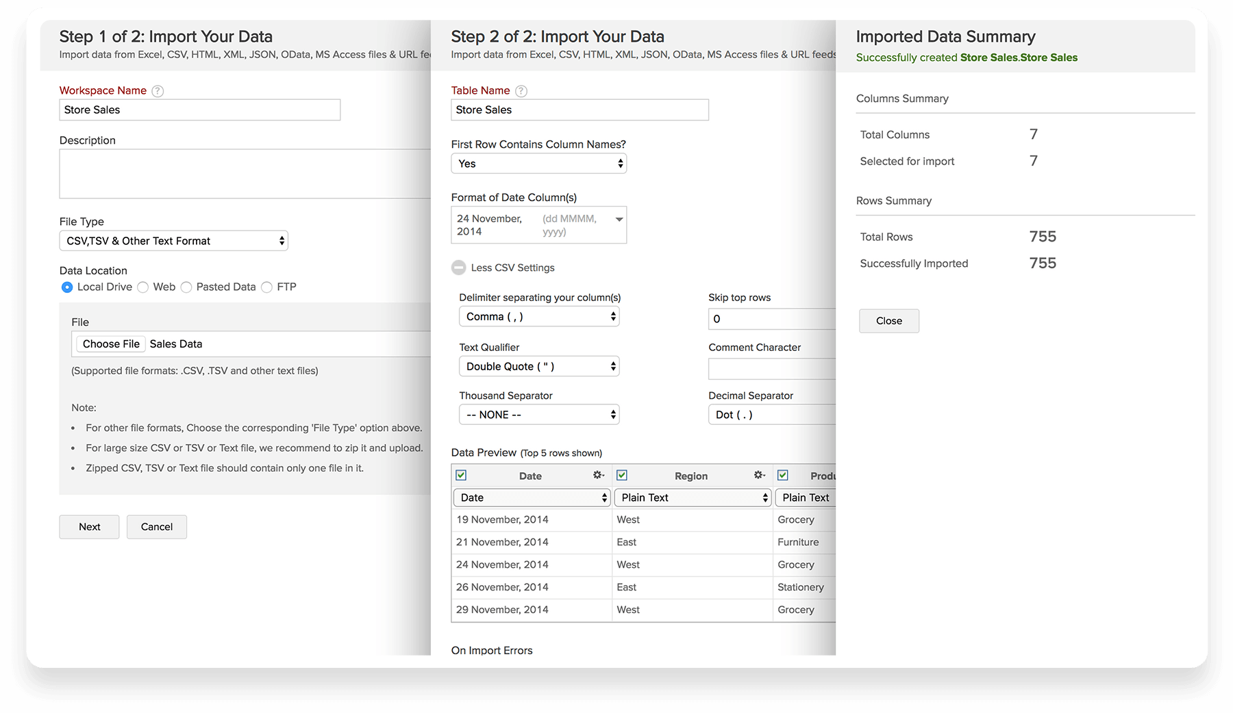 Configuration facile