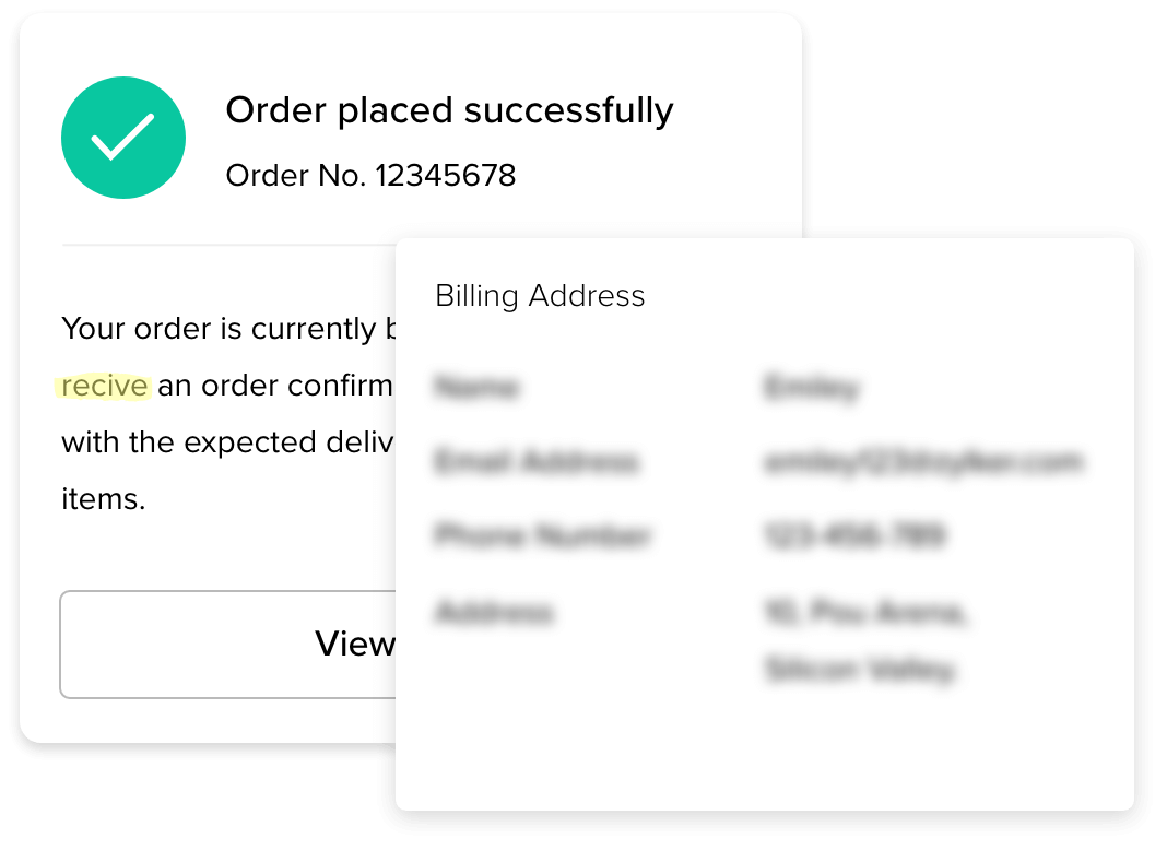 Hide unwanted information