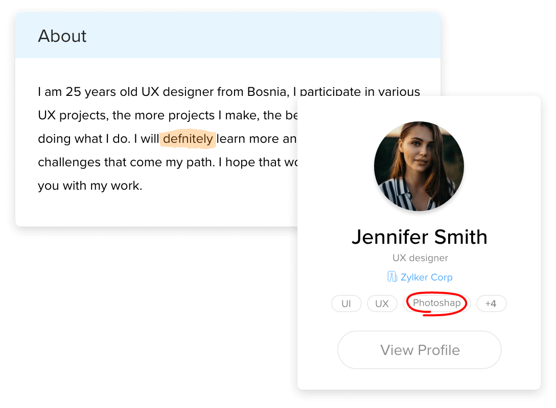 Highlight the errors