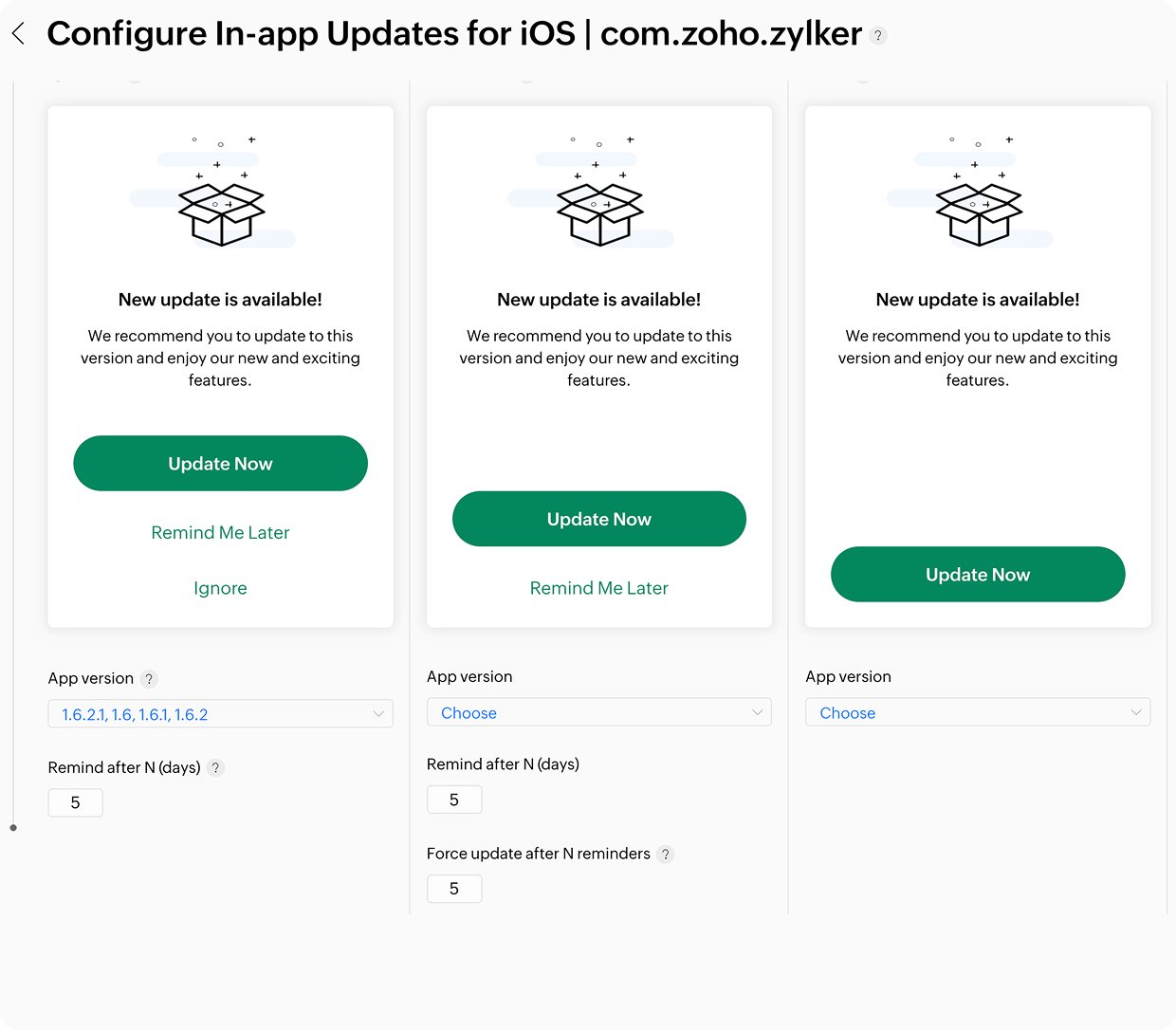 Third-party app store configuration
