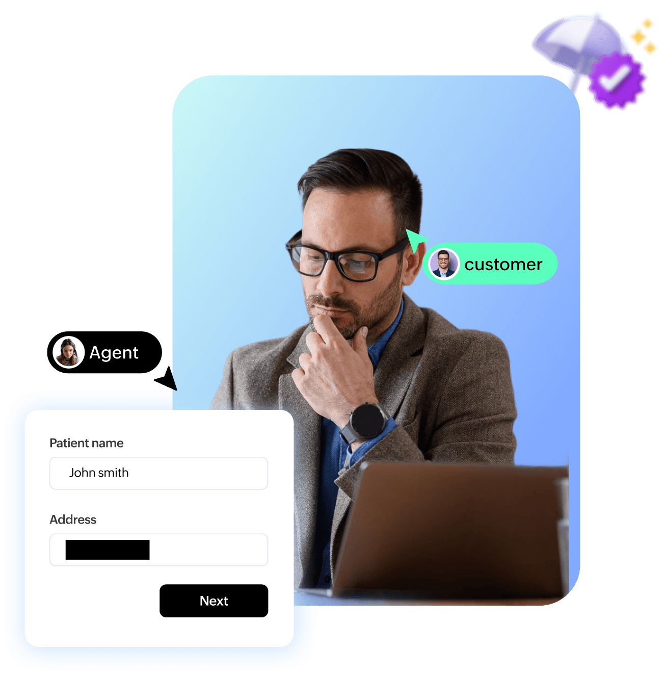 Cobrowsing for insurance mobile view