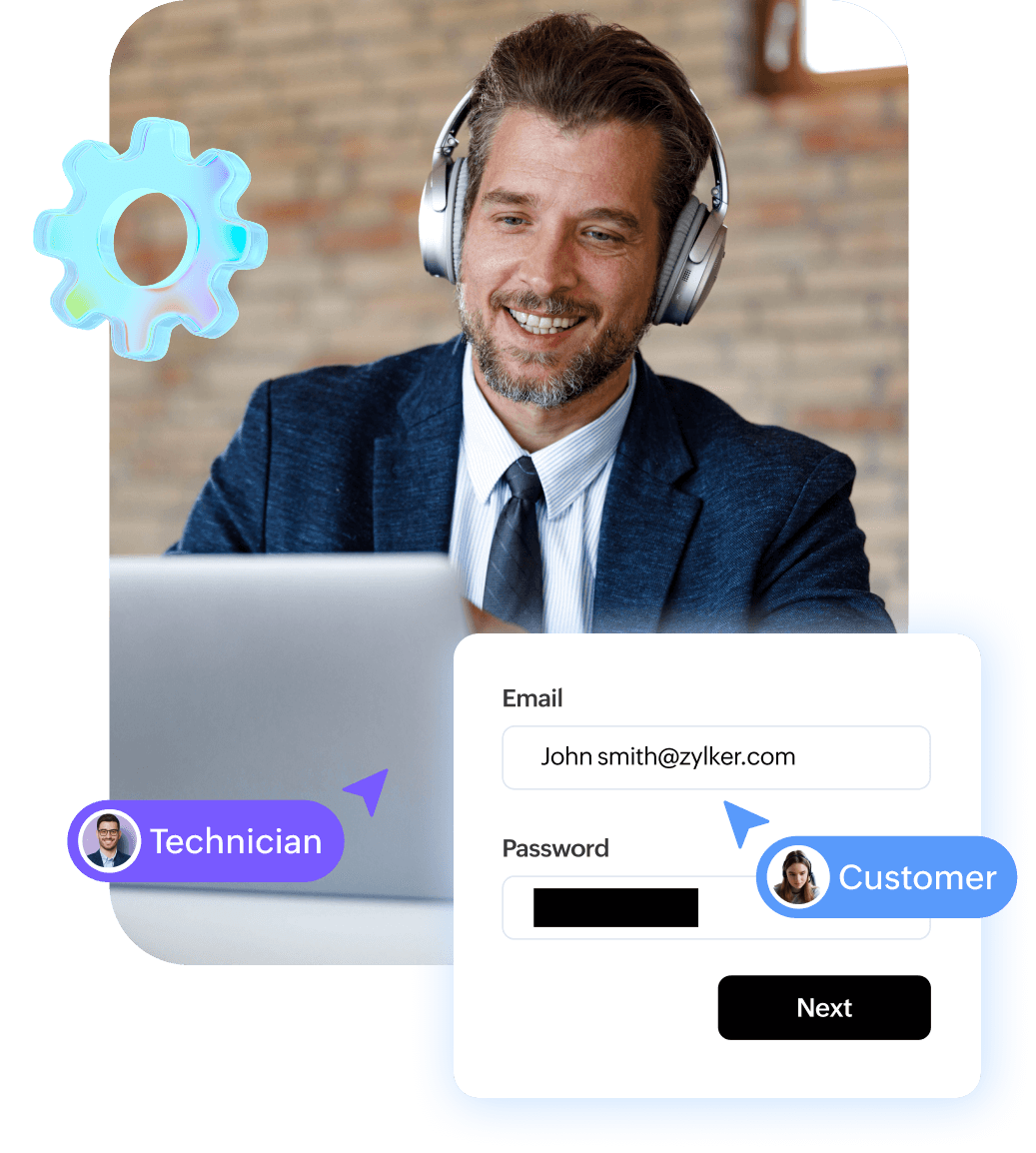 Zoho Assist Cobrowse for Saas Industries mobile view
