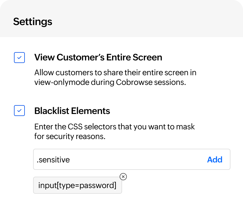 Configure the Cobrowse widget