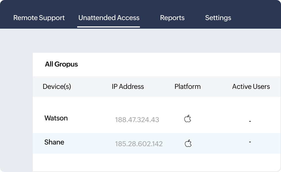 Seamless remote device access
