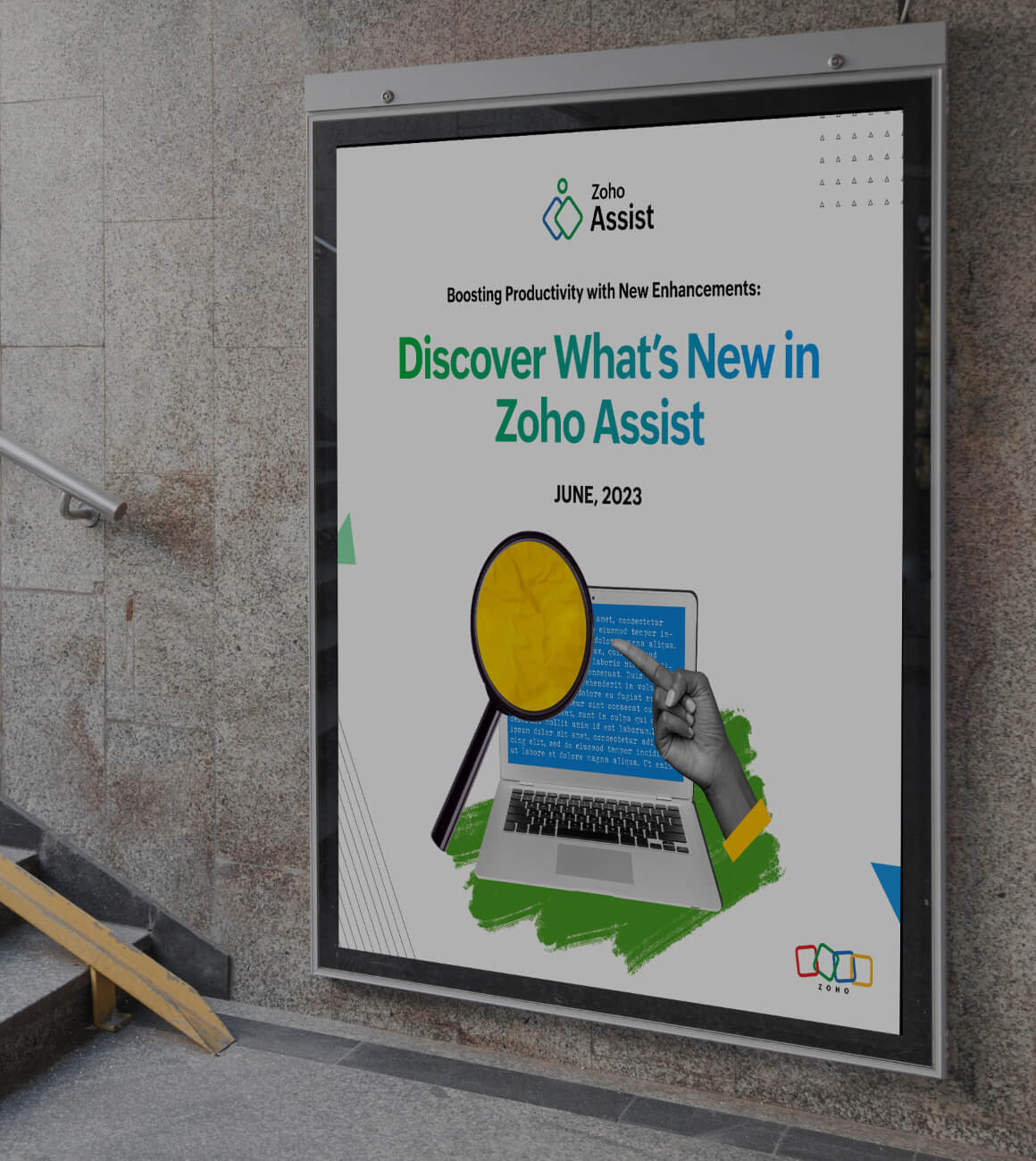 Share timely and customized messages with Zoho Assist-enabled digital signage