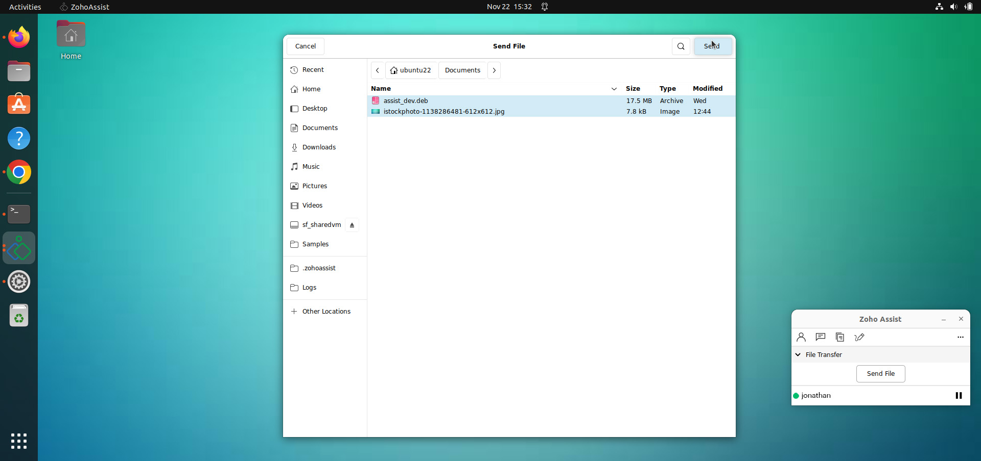 Choose Folder in Linux