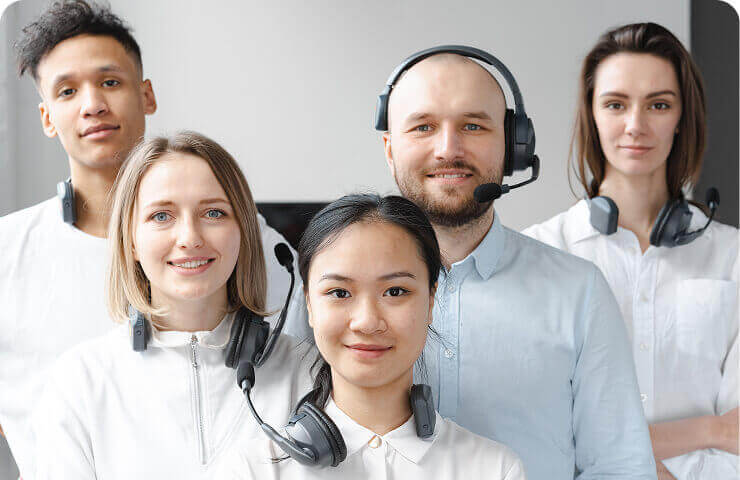 IT support team at work