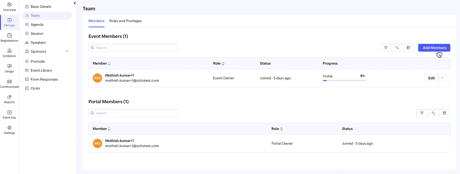 Form an event planning team and assign roles