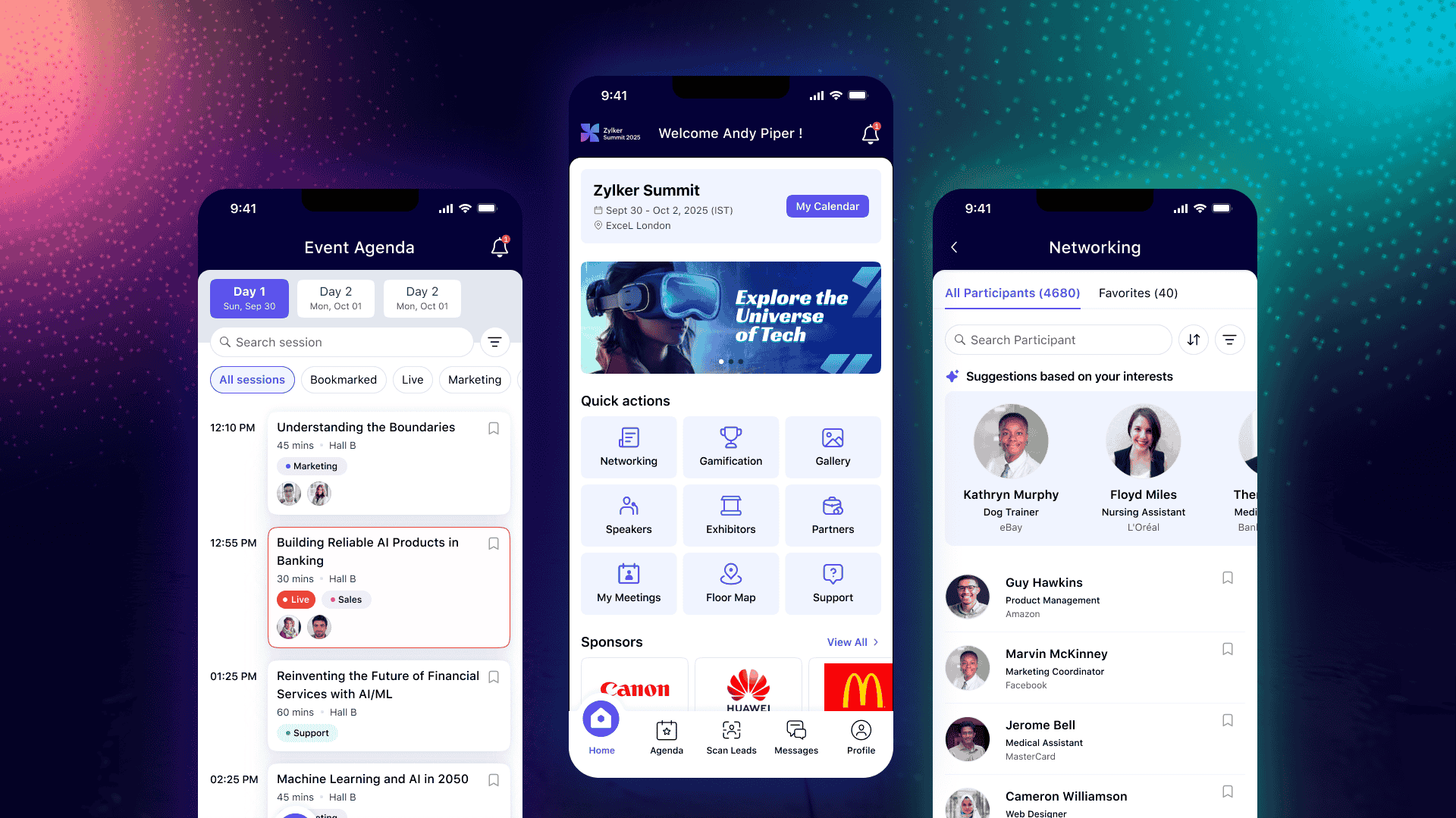 Event ticketing trends - Attendees accessing event and networking using Zoho Backstage mobile app