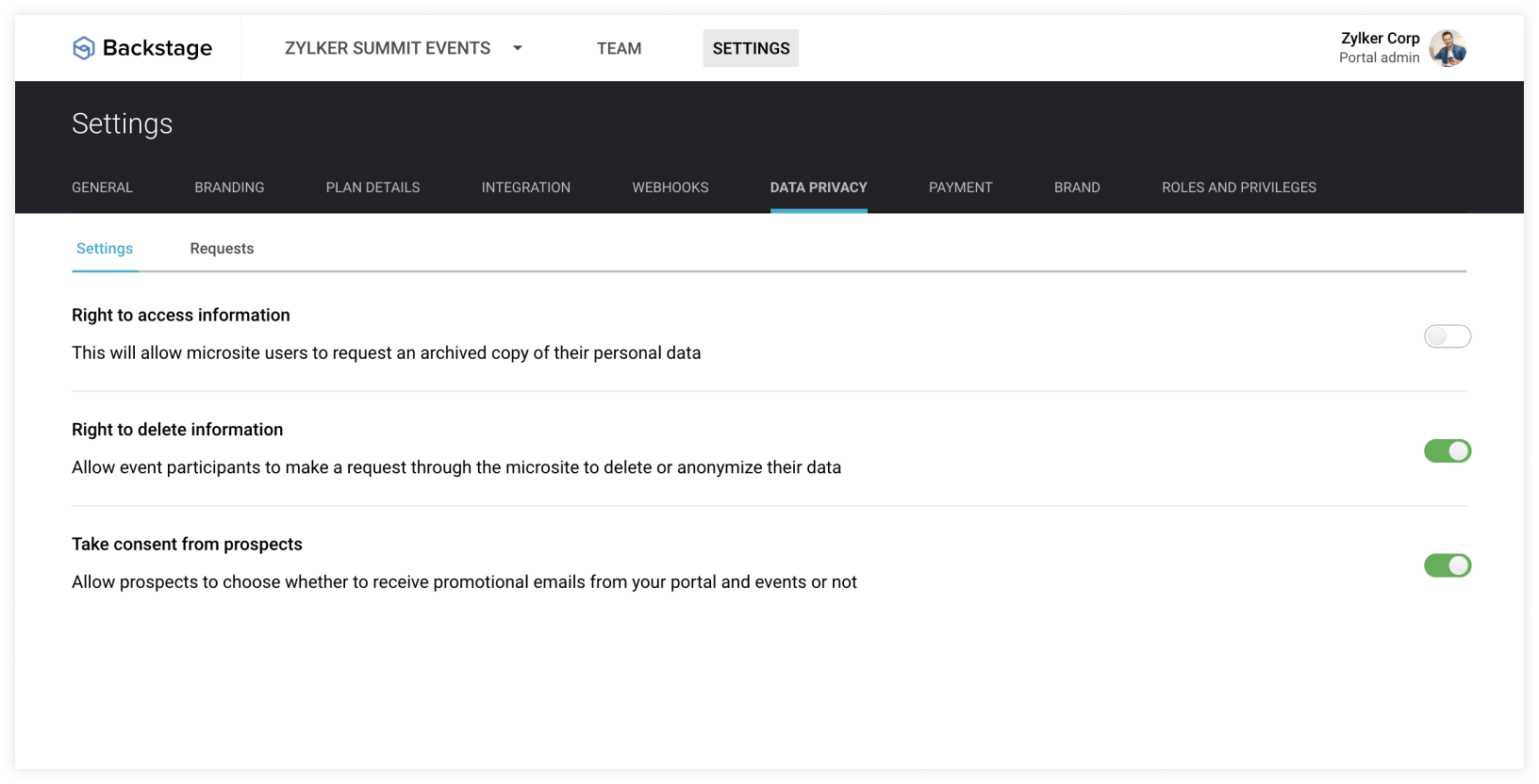 transparency of data processing