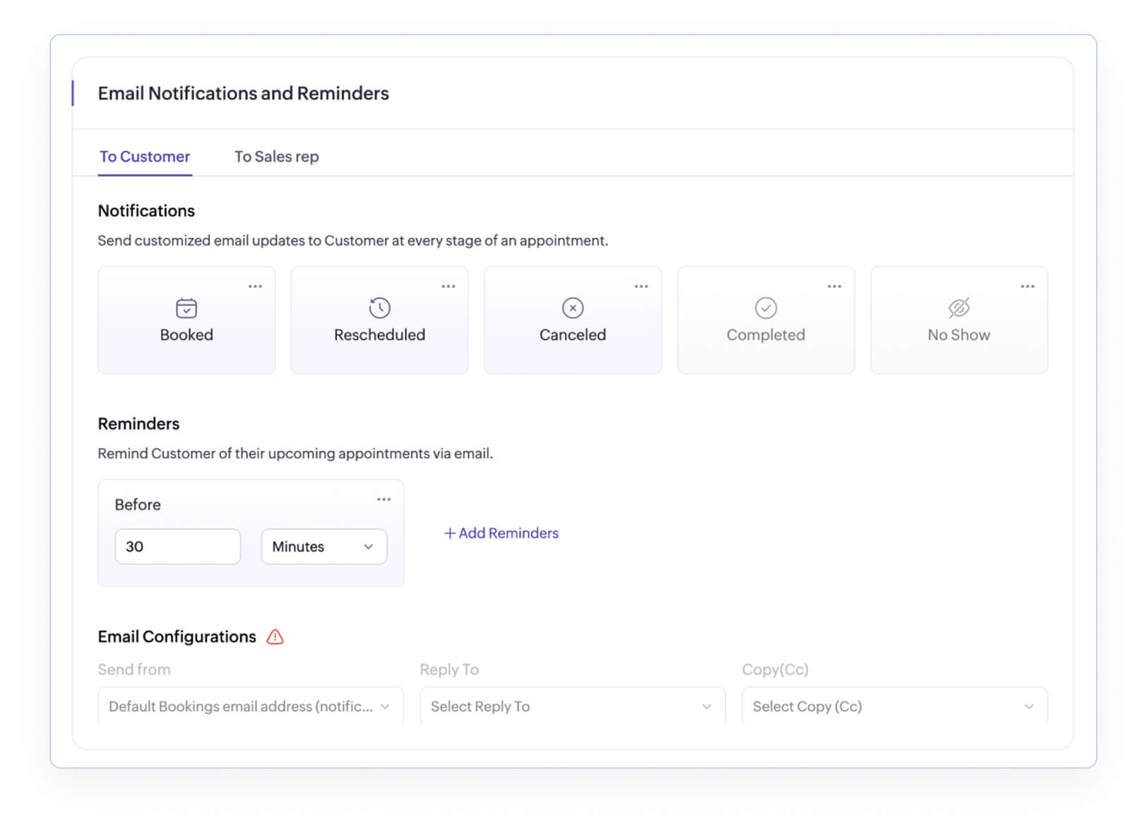 Automate confirmations and reminders screenshot