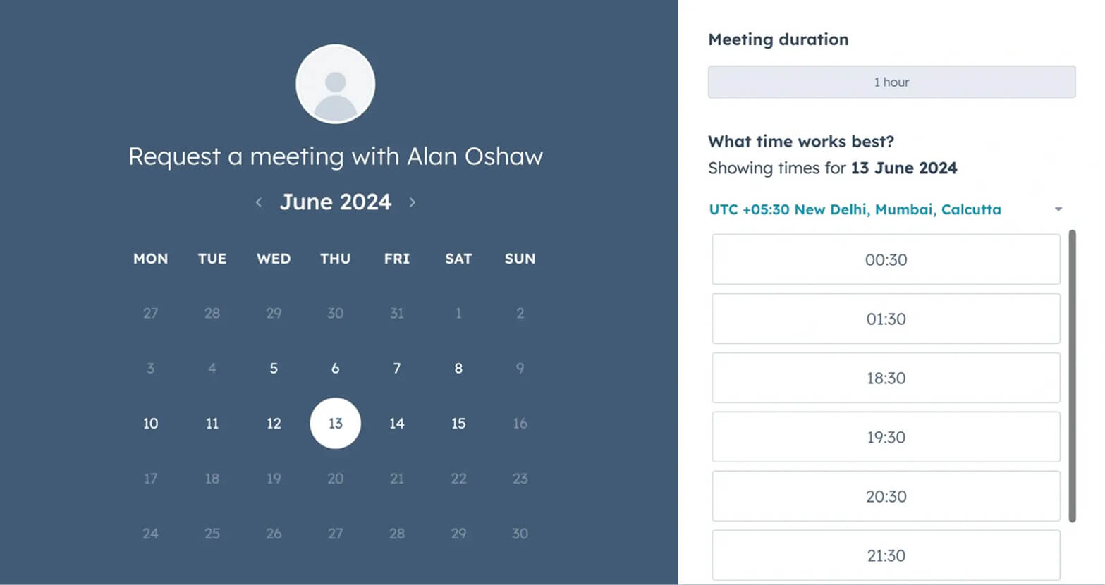 HubSpot (meeting scheduler): Exclusively built for sales and marketing teams