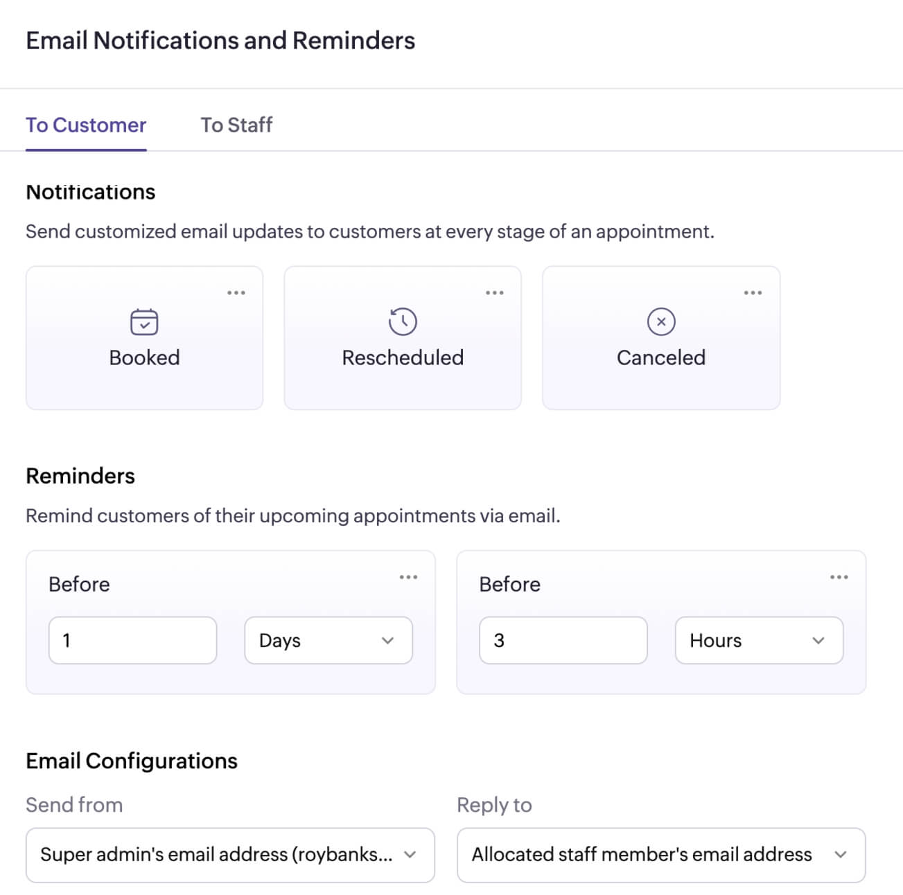 Manage your appointments