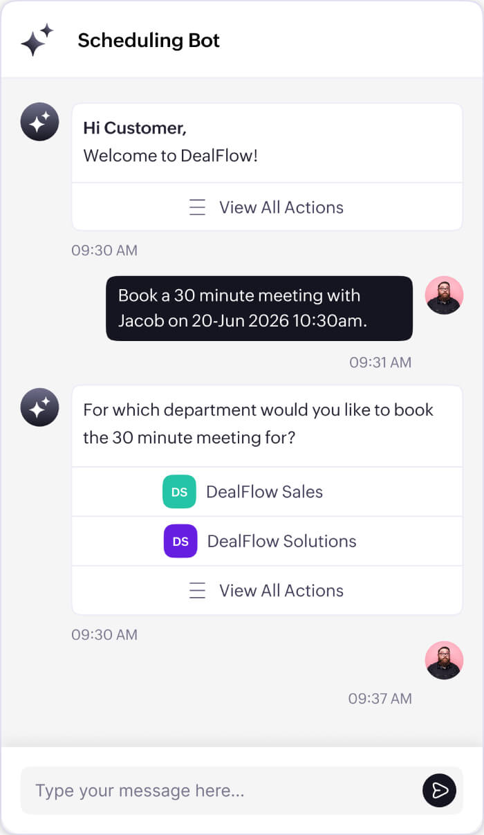 Fetch availability and book appointments