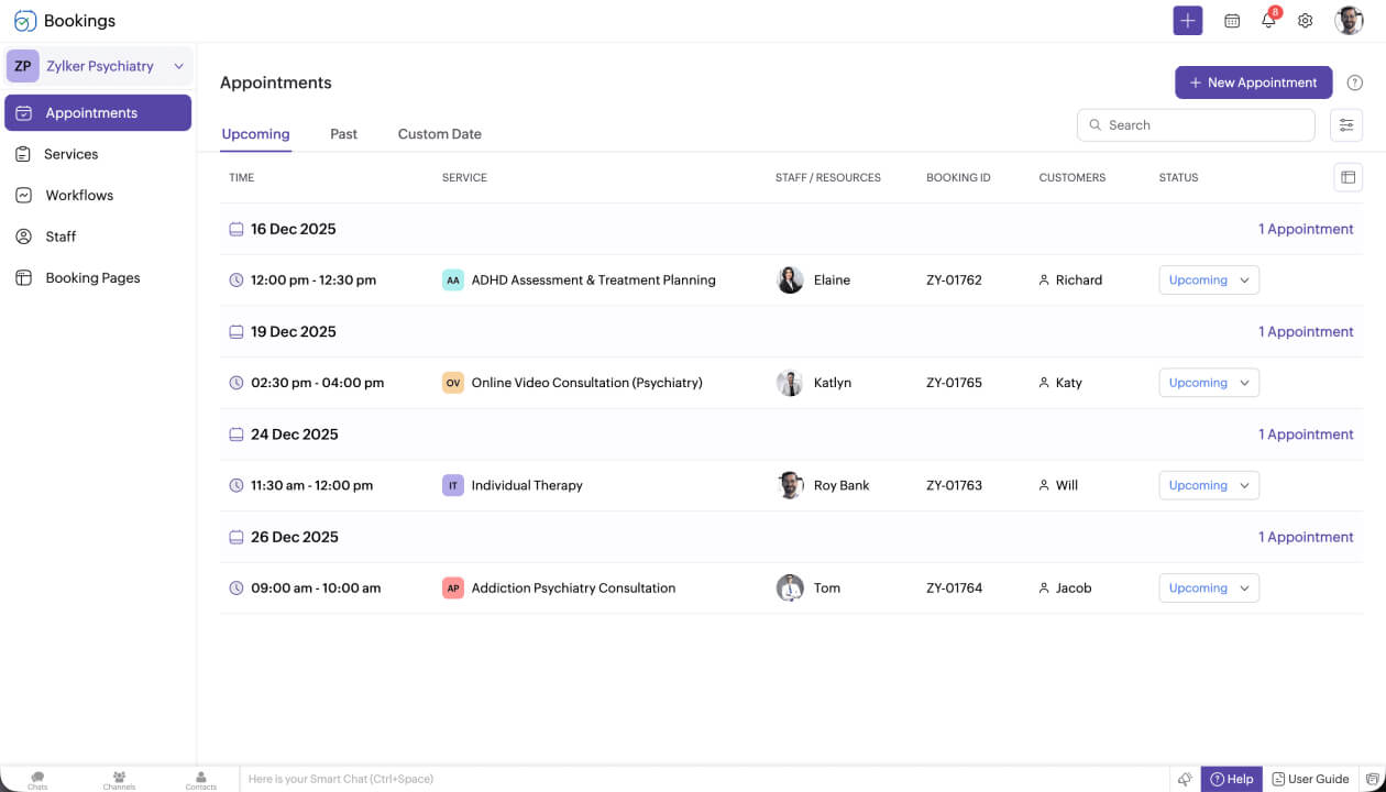 Patient scheduling made simple for psychologists and psychiatrists