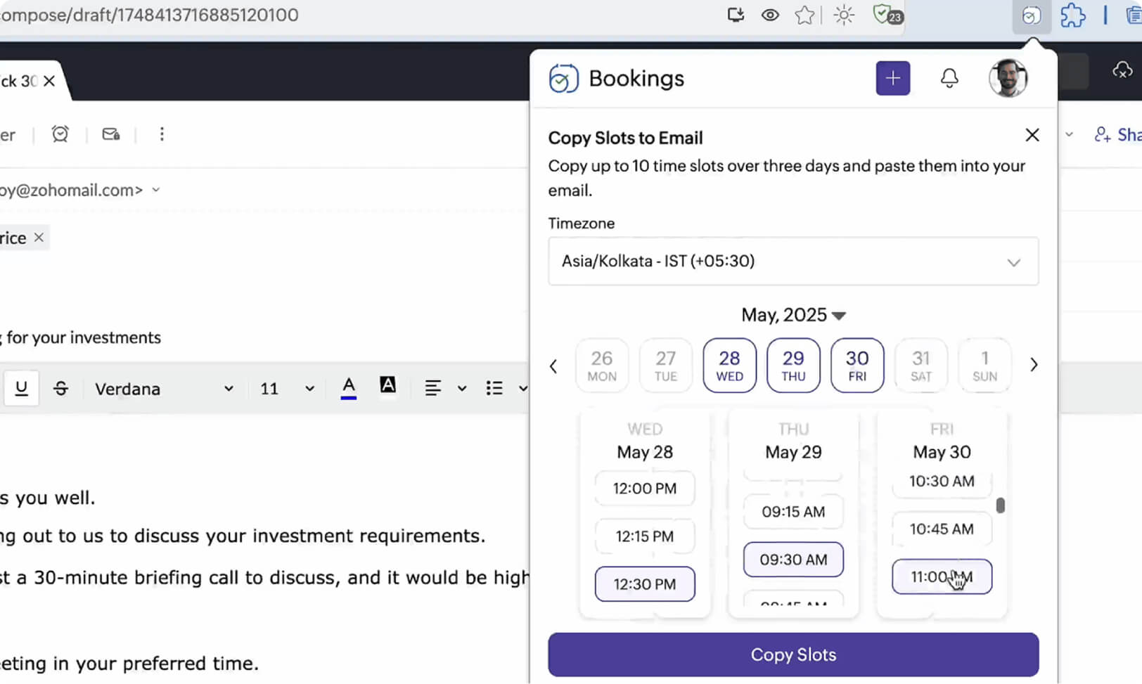 Manage appointments from your browser screenshot